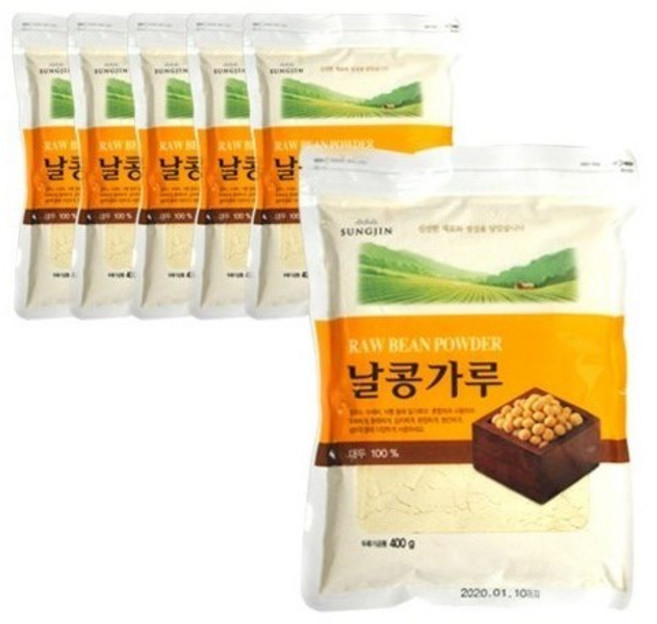 성진 날콩 가루, 6개, 400g