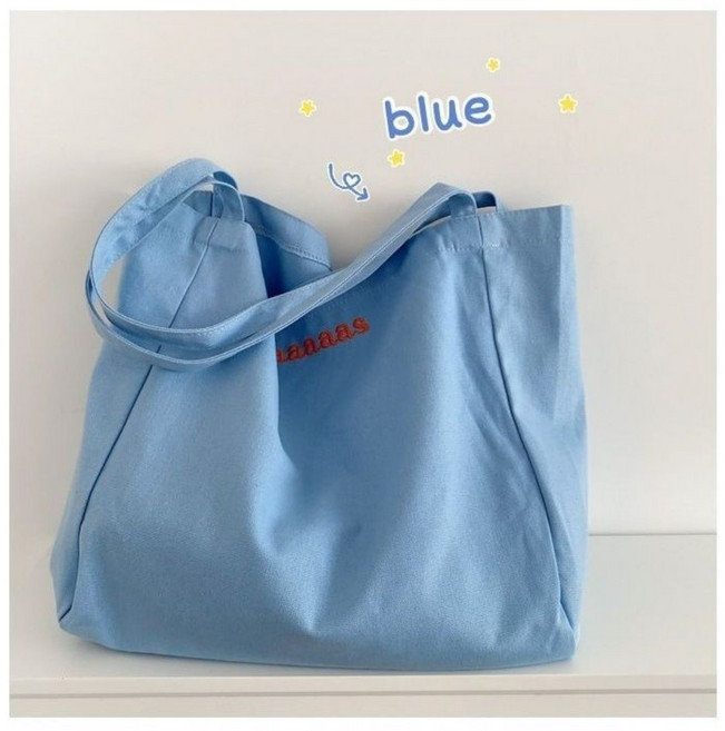 Blissz 인스타 감성 마이너 토트백 캔버스 에코백 오피스 톤 베이직 컬러 대학생 데일리백 1+1