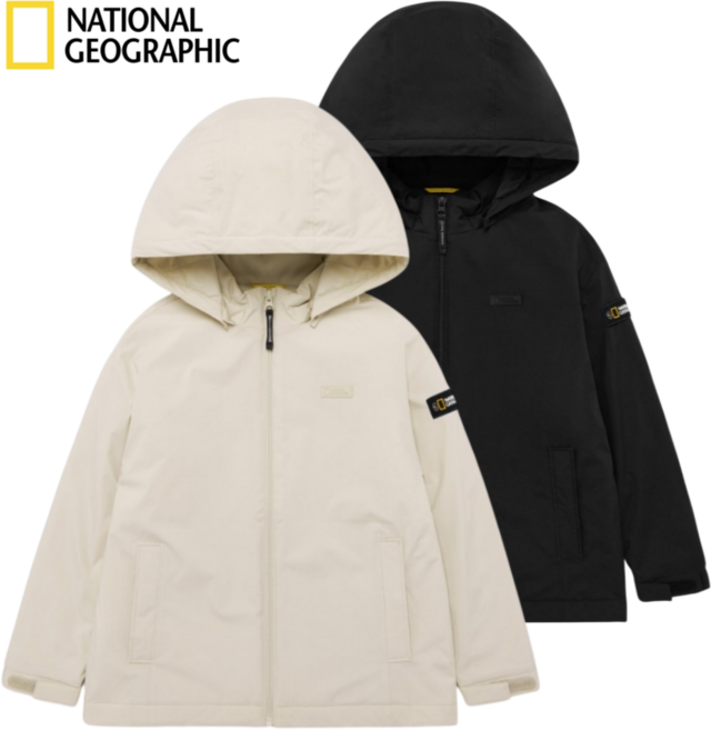 매장발송 내셔널지오그래픽 키즈 경량 패딩 점퍼 아웃도어 주니어 바람막이 탈부착 후드 오버핏 아우터 일상 등하교 소풍 학원 데일리점퍼