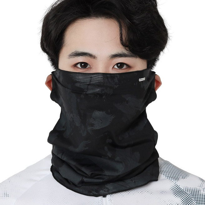 오제로 UV 차단 자외선 차단 골프 스포츠 마스크, 1개, 블랙