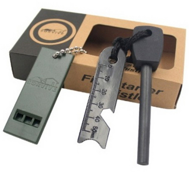 파이어스틸 / 부싯돌 / SOS 생존용품 / 휘슬 / 마그네슘 점화기, 1개