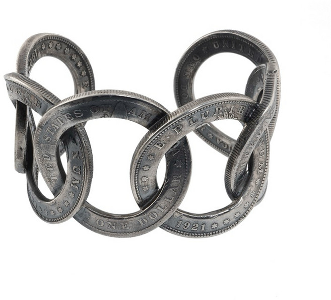 銀幣圈手環 復古美式街頭風 經典古物