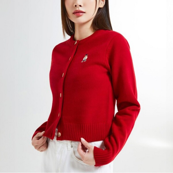 [스파오*] [스파오] (우디) 자수 크롭 카디건 (SPCKE49G40-K)