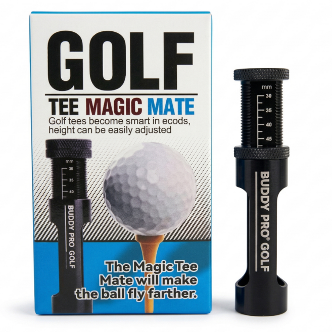 버디프로 높이조절 골프티 골프 티꽂이, 1개, 블랙