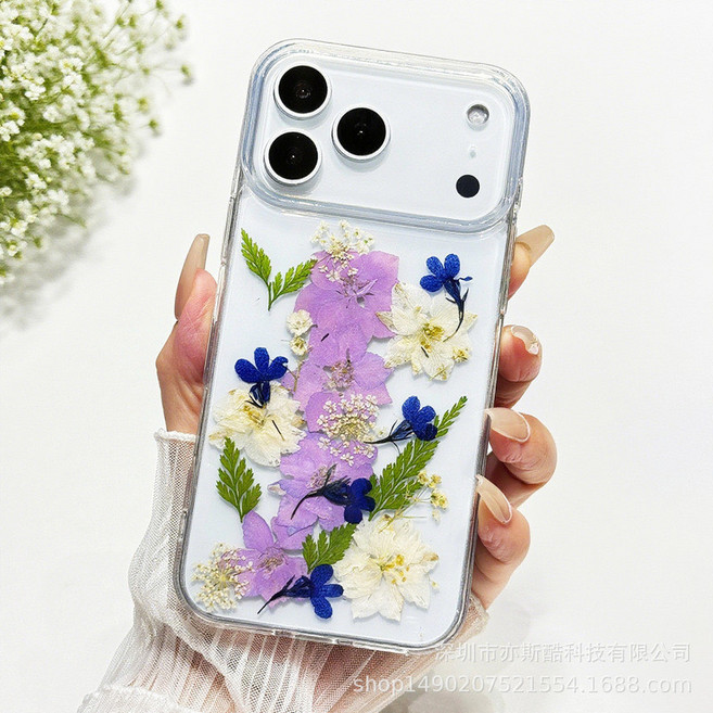 適用於 iPhone 14 / 15 / 17 系列手機殼，金箔壓花軟殼