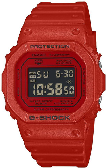 [미국수입정품] G-SHOCK Casio G-Shock Square Digital Red Resin Watch DW5600RRB-4 301535