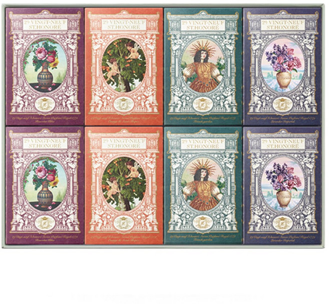 [뱅네프생토노레] 신제품 새로운향 사봉 파퓨메 로얄 1779 프랑스향 향수비누 시즌2 집들이선물 답례품 어버이날 스승의날 성년의날 선물, 135g, 8개입