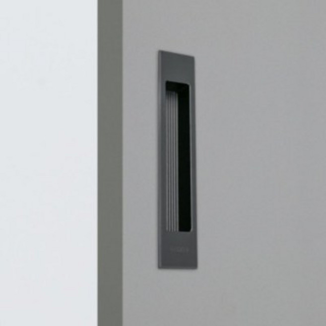 도무스 매입손잡이 블랙사각오목이 SH30BK 블랙 슬라이딩 포켓도어 미닫이 DOMUS 매립 오목손잡이 (타공 14X27X129mm), 1개