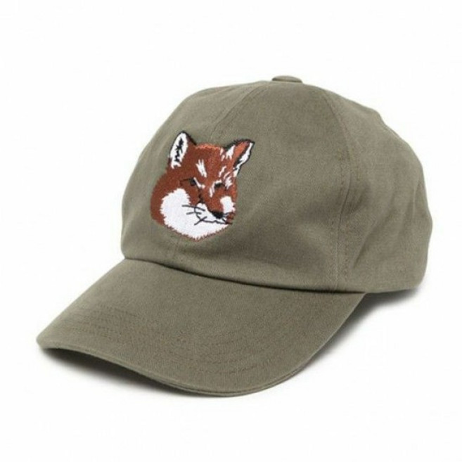 [명품][명품]MAISON KITSUNE 추가생산 CAP 6P LARGE FOX H, Khaki + 단일사이즈, Khaki + 단일사이즈, 1개