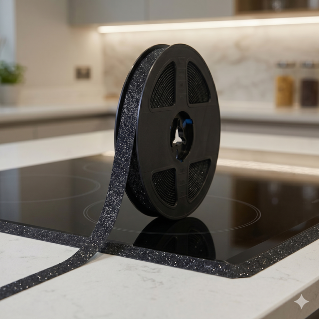 브로키 강력접착 주방 인덕션 욕실 변기 틈새 보호테이프, 1개, 블랙