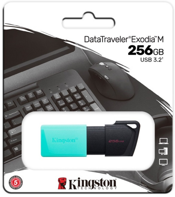 金士頓 Data Traveler Exodia M USB 3.2 G3 高速隨身碟, 256GB, 1個