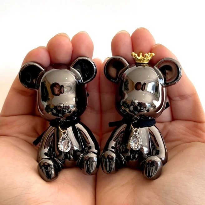 [1+1세트] 픽도큐먼트 크롬 차량용 방향제 베어브릭 2개, 1세트, 블랙 체리 - 쿠팡