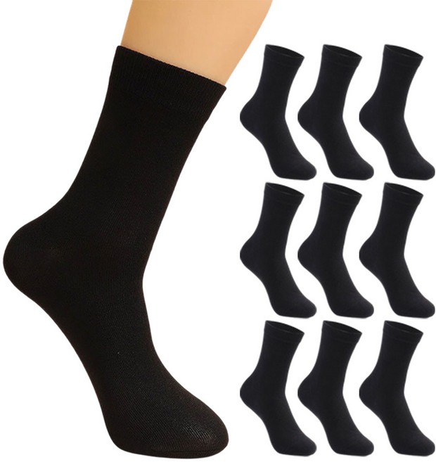 뷰티 남성용 프리미엄 정장 심플 무지 중목 양말 10켤레