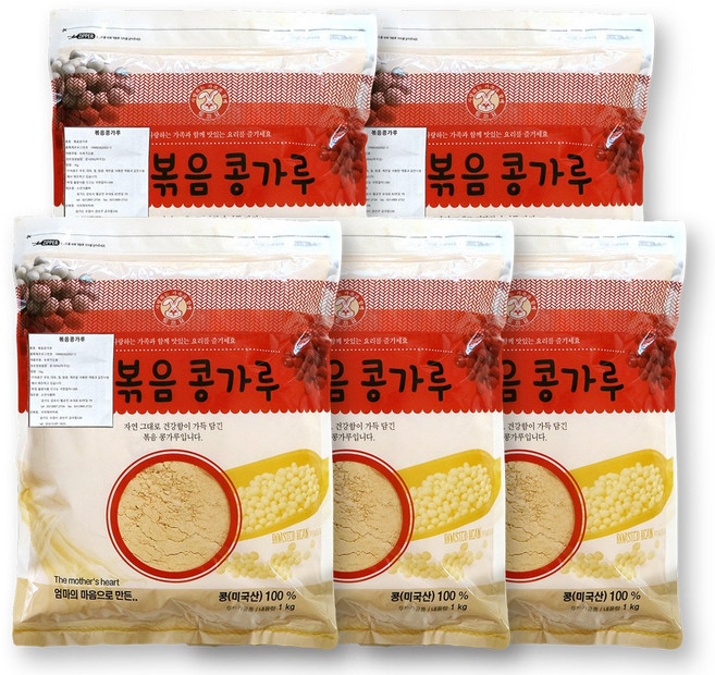 식자재아저씨 볶음콩가루 1kg 팥빙수 인절미 볶은콩가루, 5개