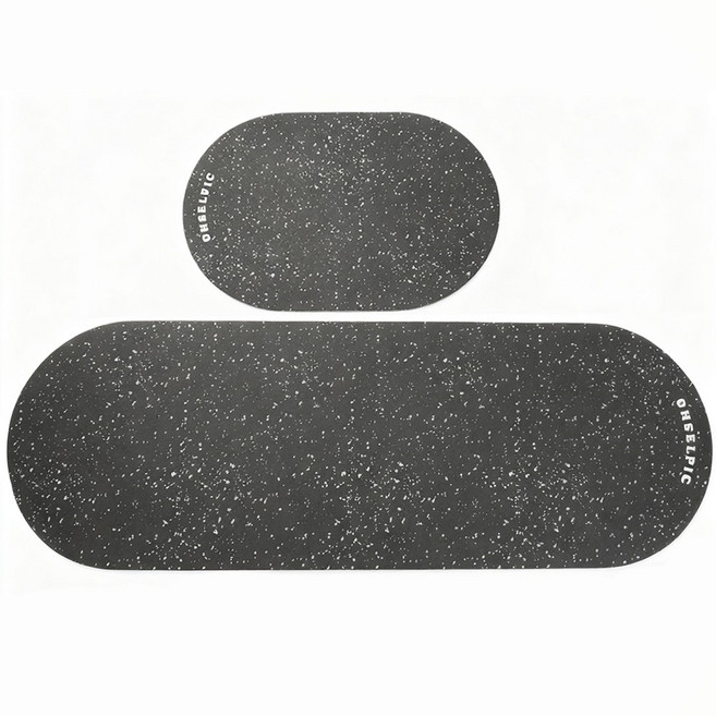 2종세트 오브제 빨아쓰는 규조토 발매트 DT01, 블랙, 1개