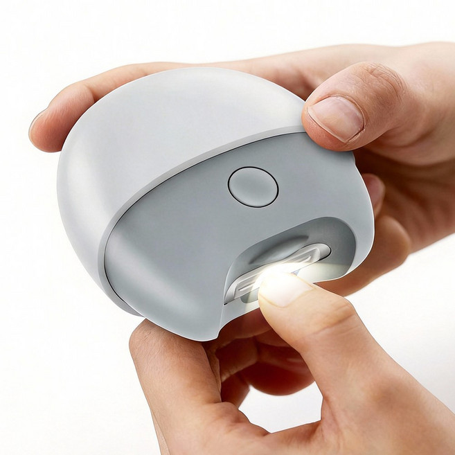 Jeernare 스마트 자동 손톱깎이 충전식 전동 손톱깎이 휴대용 손톱깎이, 1개, 화이트