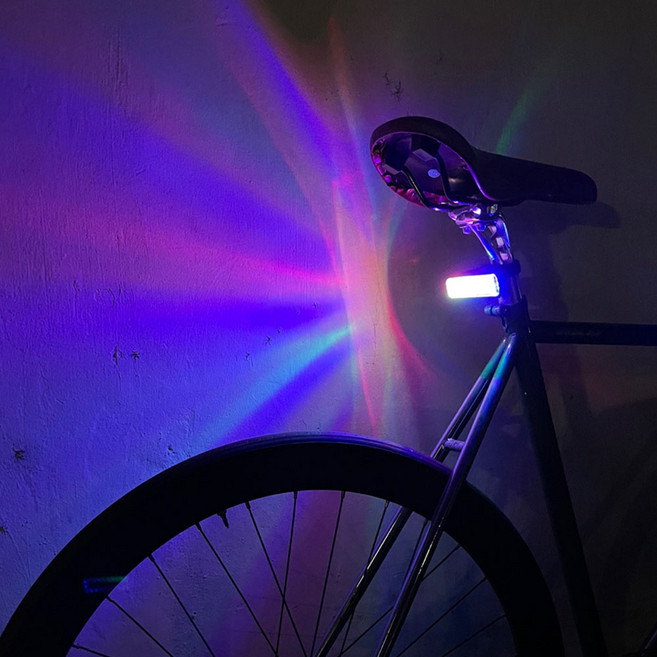후오 오로라 자전거 후미등 충전식 화려한 안전등, 1개