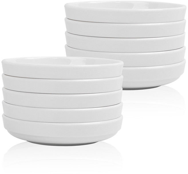 키친왕 업소용 화이트멜라민 신찬기, 10개, 4호 (13.4cm)