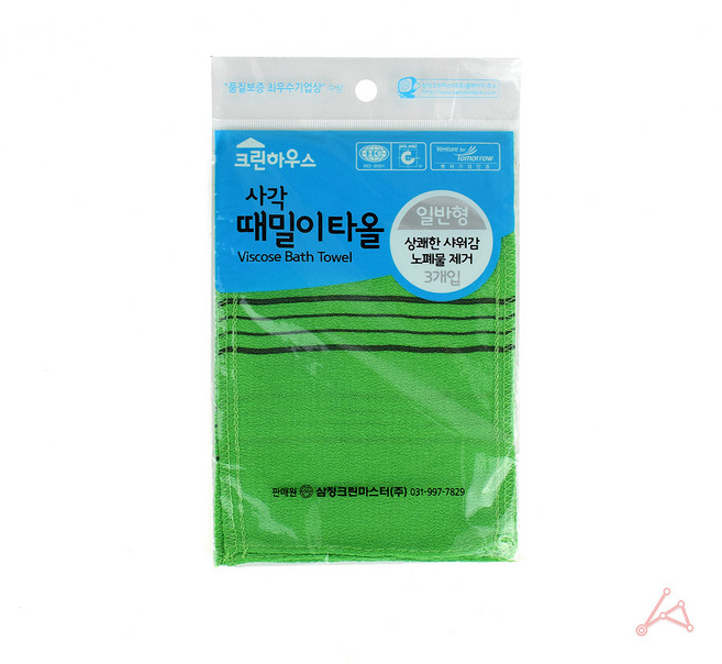 [FullyJully] 긴사각 넉넉 크기 때밀이 이태리 타올 수건 목욕 세신, 빈스마켓 1, 단품