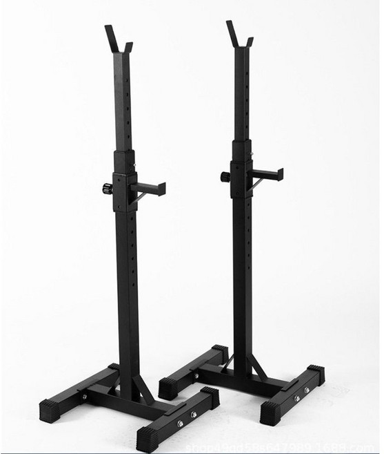 스쿼트 랙 분리형 멀티랙 벤치 프레스 운동기구 바벨 거치, 블랙