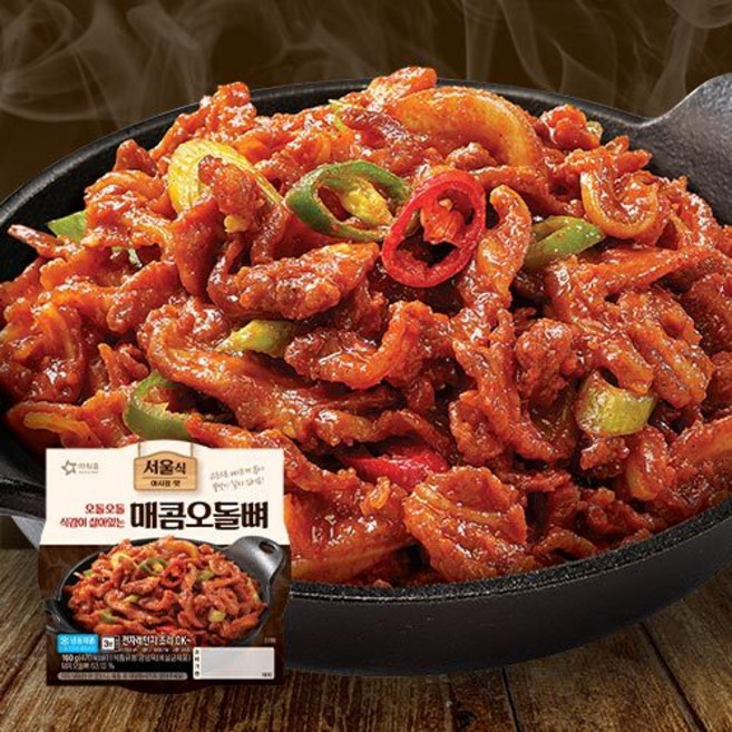 냉동 아워홈 매콤오돌뼈 160g 1BOX(10입), 10개