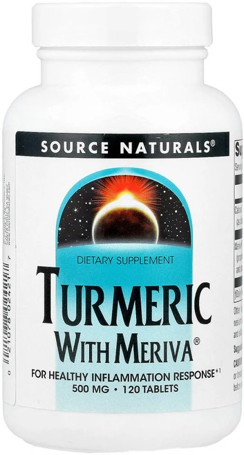 Source Naturals Turmeric with Meriva 500mg 소스 내츄럴 터메릭 메리버 인플래머토어리 리스판스 120정, 1개 - 쿠팡