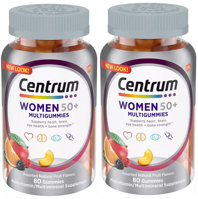 센트룸 실버 포우먼 여성 종합 멀티비타민 80 구미 x2통, 2개, 80정
