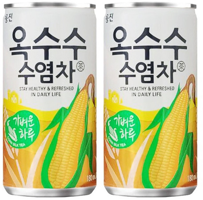웅진 옥수수수염차 180ml x 90캔 캔음료 차음료 서비스 음료수도매, 90개