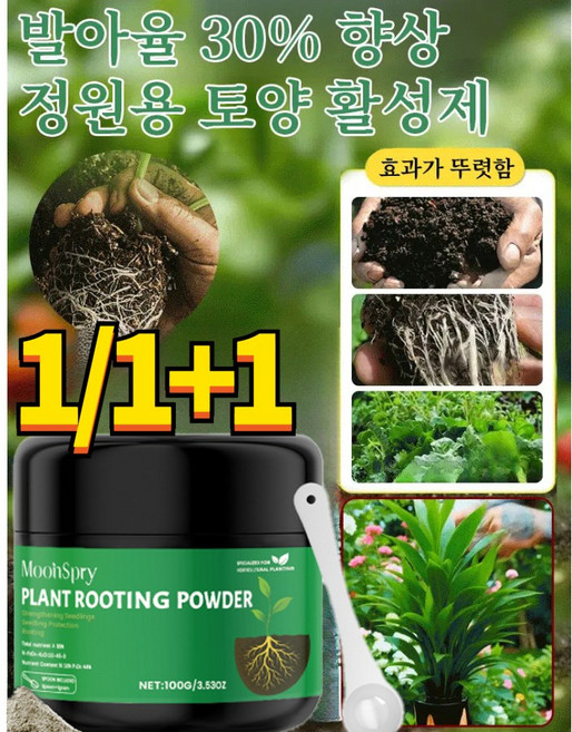1/1+1 토양 영양 활성제 식물 발근촉진제, 1개, 100g