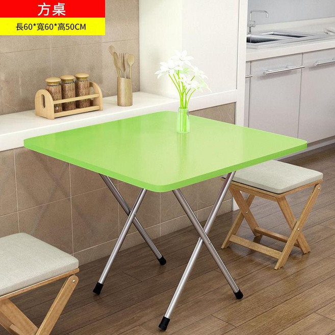 家用行動式折疊桌 特價款小白楓60*40*50高, 普通款 - 方綠60x60高50釐米