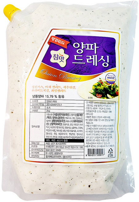평강푸드 양파 드레싱 2kg, 1개
