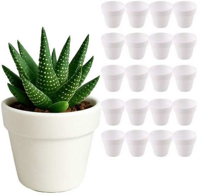 희잇 미니화분, 화이트, 20개