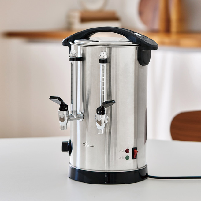 한일전기 대용량 스텐 전기 온수포트 출수구 2개 듀얼꼭지 온수통 육수통 교회 행사 야유회 체육대회 컵라면 커피 워터저그, 30리터 HDWP-3000