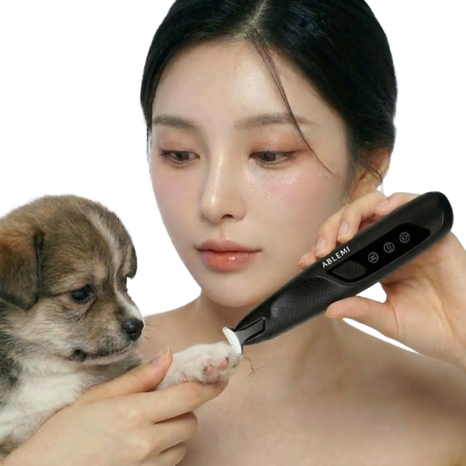 에이블미 저소음 반려동물 미니 클리퍼 발바닥 이발기, 1개, 블랙