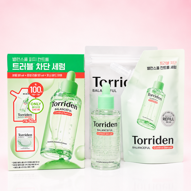 3위 - [정품]토리든 밸런스풀 시카 컨트롤 세럼 50ml+리필 50ml+패드 10매/ 총 100ml+패드10매, 1