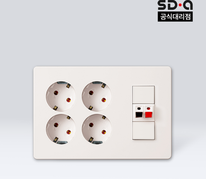 신동아 리젠 아파트 매립 통합수구 통합 콘센트 통신 커버 4구 콘센트스피커잭1구, 1개