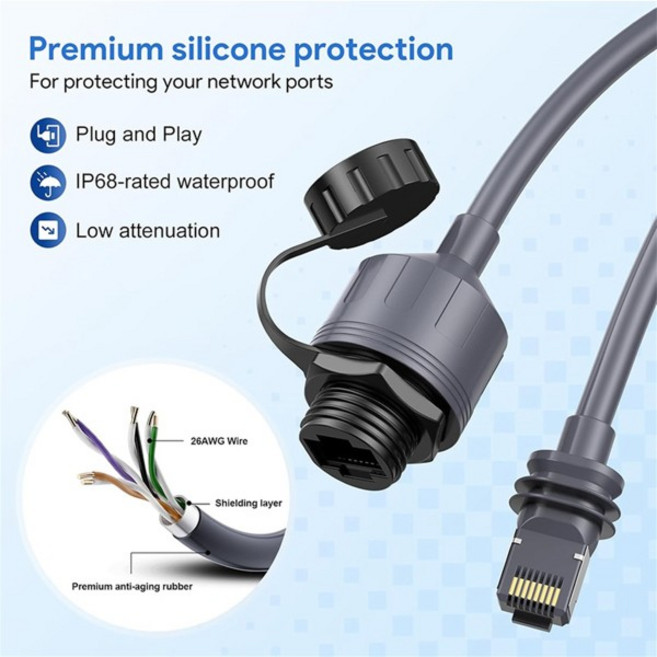 Starlink 이더넷 어댑터 미니 스타링크 케이블 익스텐션-RJ45 커플러 Starlink Gen 3 Dish_A02I 용 방수, 1개