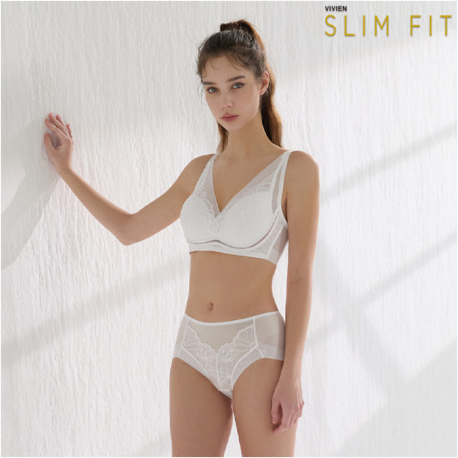 [비비안 슬림핏] [단품] 비비안 SLIMFIT NEW 아쿠아큐브 브라팬티 1세트