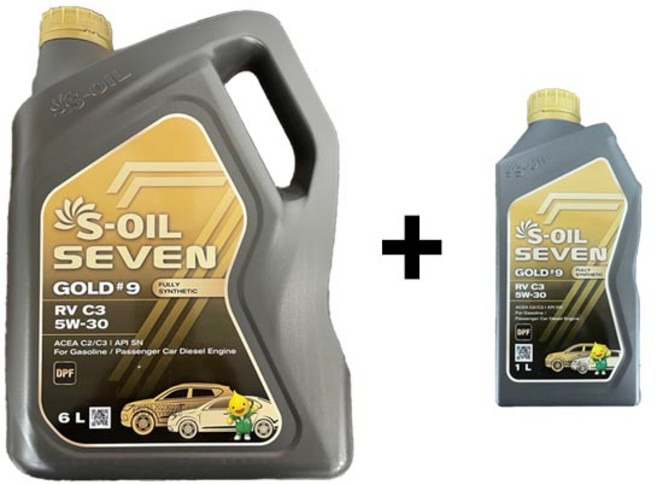 에스오일 세븐골드 RV C3 5W30 6L 1개 + 1L 디젤 엔진오일, ◆ 7골드 RV C3 5W30 6L 1개 + 1L ◆1개◆