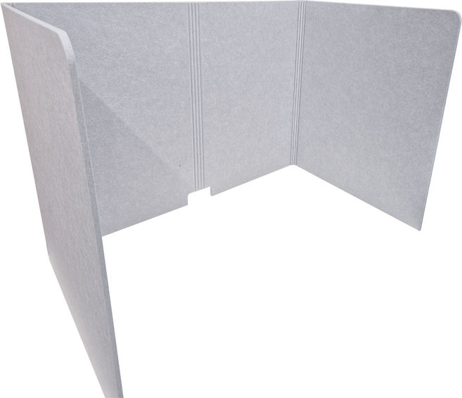 접이식 책상 칸막이 집중력 좋아지는 가림막 독서실 사무용 가정용 파티션, 라이트그레이