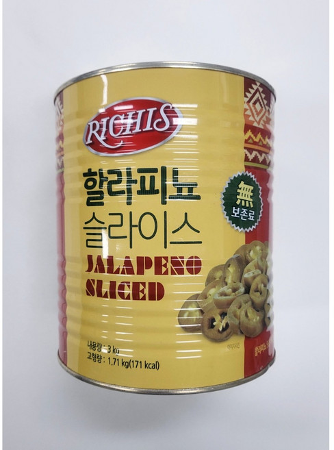 동서 리치스 할라피뇨 슬라이스, 6개, 3kg