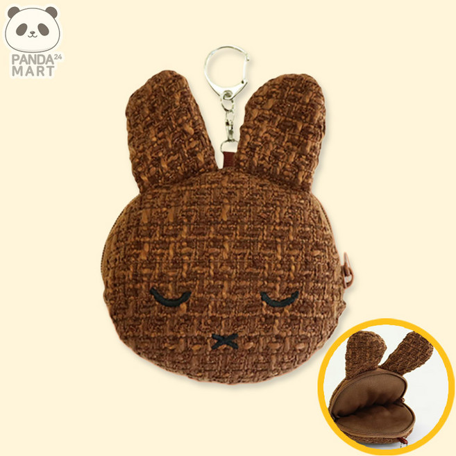 미피 멜라니 동전지갑 트위드 키링 미니파우치 가방고리 캐릭터굿즈