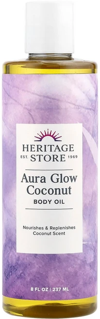 헤리티지 스토어 아우라 글로우 코코넛 바디 오일 237ml (8 fl oz) HRP-11034 - 쿠팡