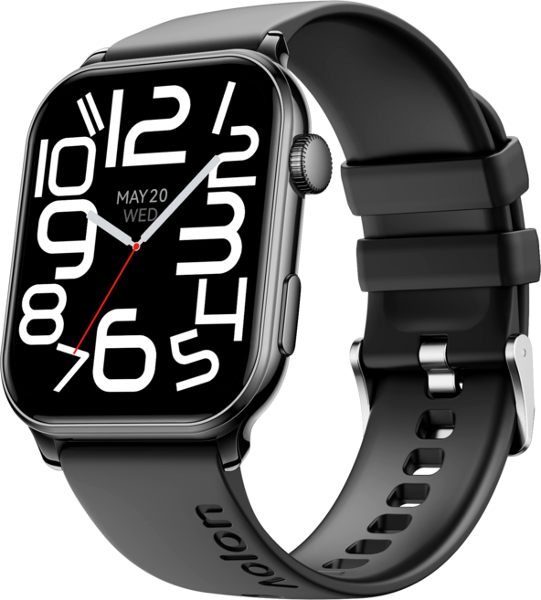 Aolon GTS3 통화가능 스마트 워치 운동측정 1.85인치 대화면 한글판 스마트밴드, 블루투스, 6.17cm, 검정색