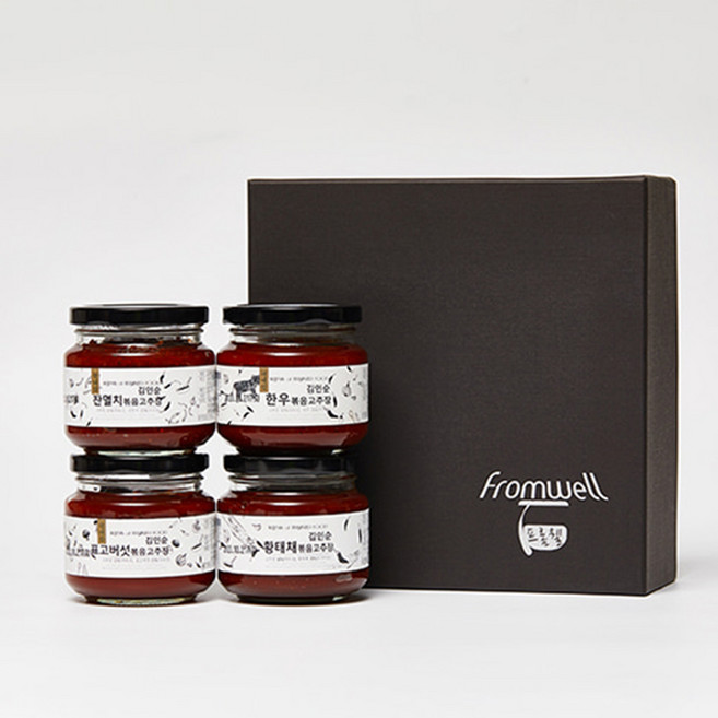 [프롬웰] 김인순제조 크리스탈 4구 세트(한우+잔멸치+황태+표고버섯), 1개, 상세 설명 참조