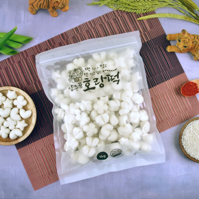 우리쌀 모양 떡볶이떡 별 하트 크로버 1kg 2봉 알뜰묶음, 단품, 단품