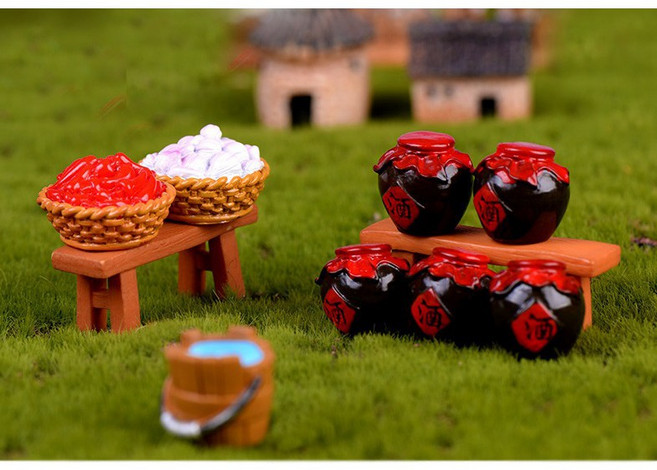 L-one 懷舊復古擺件 微景觀居家裝飾園藝造景 拍攝道具擺飾 迷你場景佈置, 大蒜筐