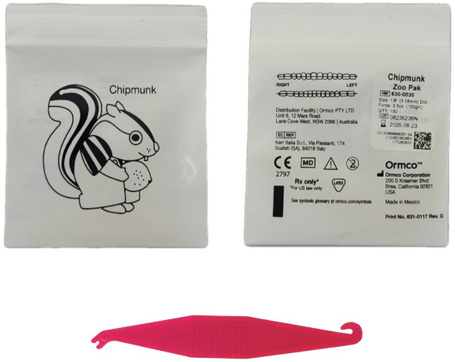 e75 치아교정고무줄 교정기 고무줄 1봉지 의료기기 허가 제품, 다람쥐(3.18mm), 1개