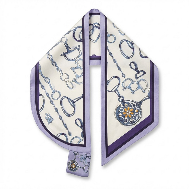 쁘띠 스카프 리본 고리 스카프 여성 포인트 스카프