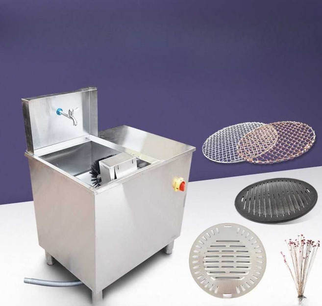 jncown 불판세척기 업소용 바베큐 고기집 닦기 자동 고기 석쇠세척기, 상세페이지 참고, 3. 스테인리스+플라스틱 브러시 포함